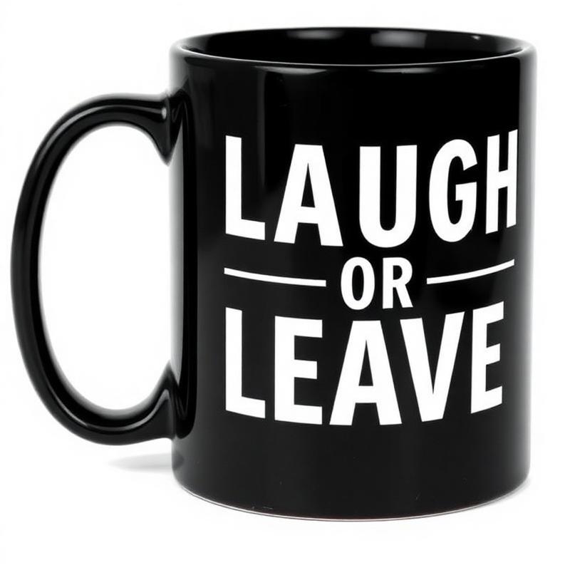 Laugh or Leave Mug